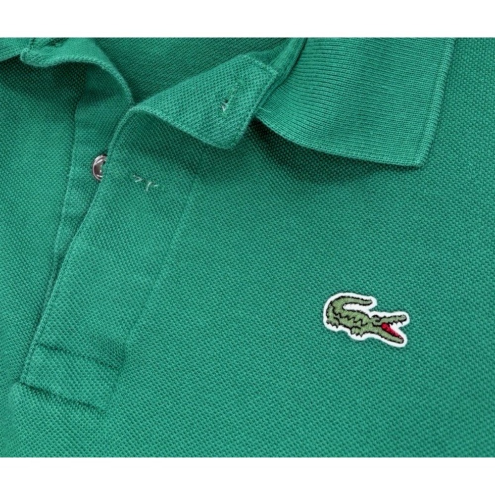 Lacoste DEVANLAY Classic Fit 100% Cotton Polo Shirt Men's FR 9 US 4XL Green Knit - Picture 4 of 9